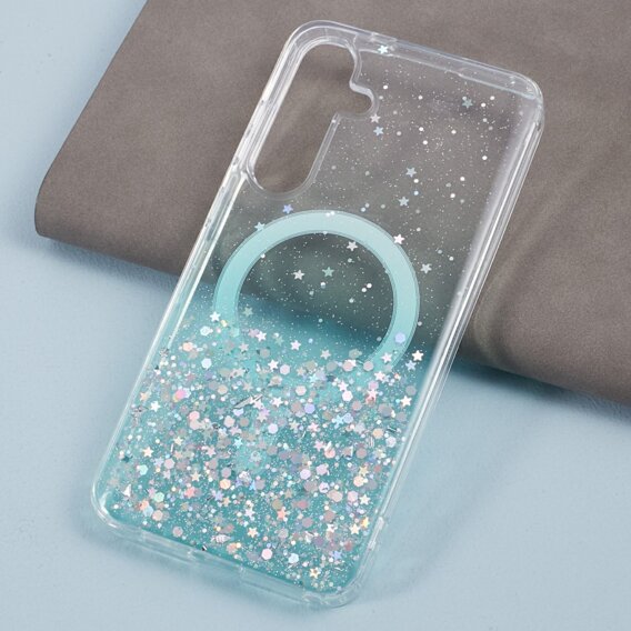 Husă pentru Samsung Galaxy S24+ Plus, Glittery, pentru MagSafe, verde