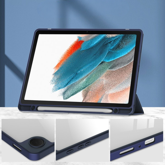 Husă pentru Samsung Galaxy Tab A9+, Smartcase Hybrid, cu spațiu pentru stylus, albastru