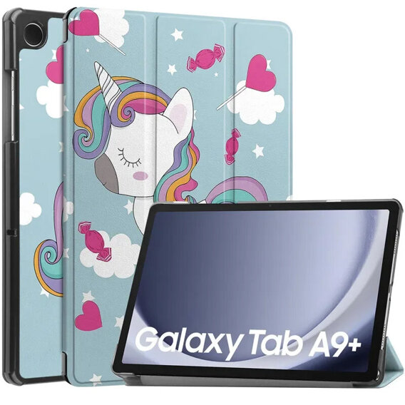 Husă pentru Samsung Galaxy Tab A9+, Smartcase, unicorn