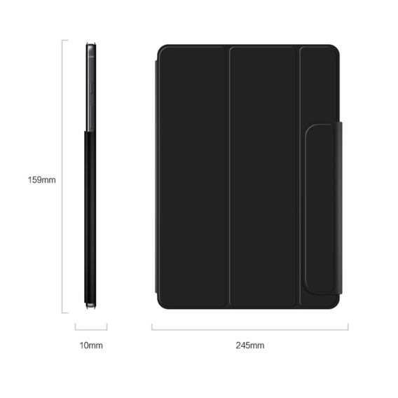 Husă pentru Samsung Galaxy Tab S6 Lite Tri-fold, Magnetic smartcase, negru