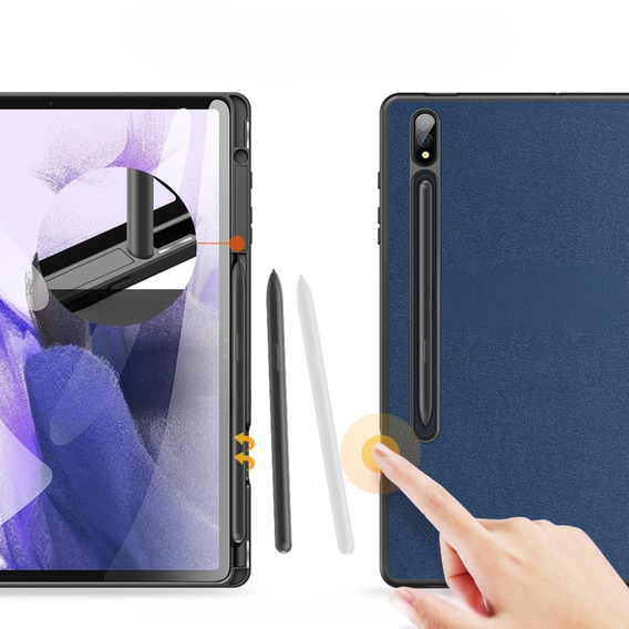 Husă pentru Samsung Galaxy Tab S9+, Dux Ducis Domo, albastru