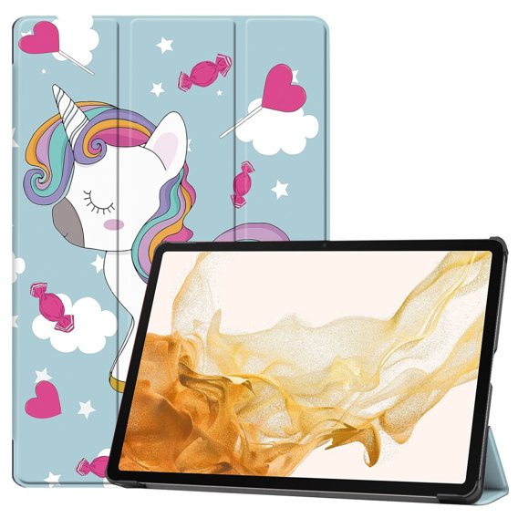 Husă pentru Samsung Galaxy Tab S9 Plus, Smartcase, unicorn