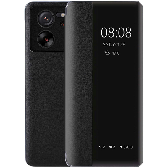 Husă pentru Xiaomi 13T / 13T Pro, cu clapetă Side View, negru