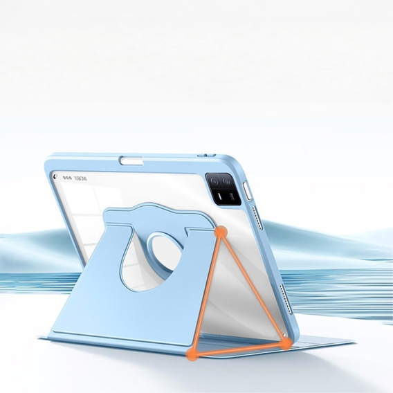 Husă pentru Xiaomi Pad 6, cu spațiu pentru stylus, rotativ la 360 °, albastru