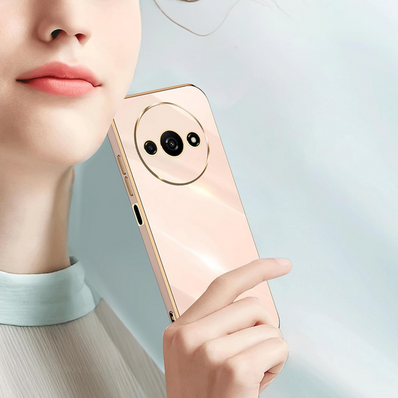 Husă pentru Xiaomi Redmi A3, Glamour CamShield, roz rose gold