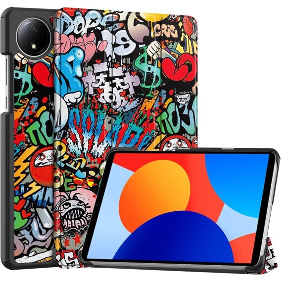 Husă pentru Xiaomi Redmi Pad SE 8.7, Smartcase, graffiti