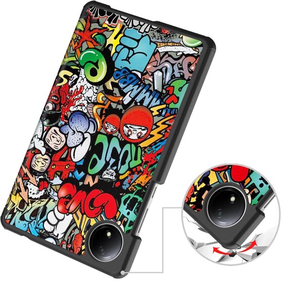 Husă pentru Xiaomi Redmi Pad SE 8.7, Smartcase, graffiti