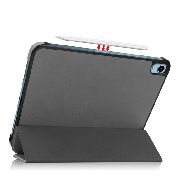 Husă pentru iPad 10.9 2022 10 Gen, Smartcase cu spațiu pentru stylus, gri