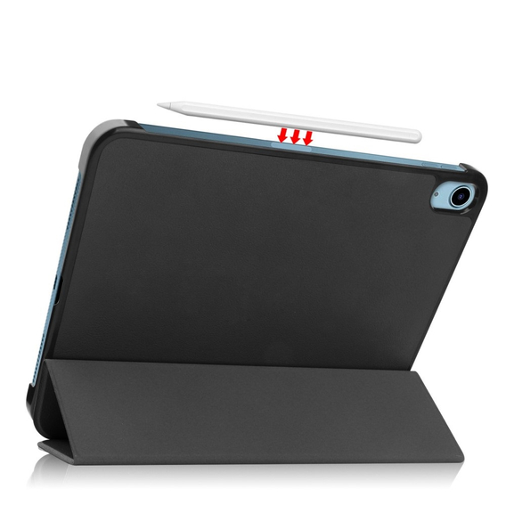 Husă pentru iPad 10.9 2022 10 Gen, Smartcase cu spațiu pentru stylus, negru