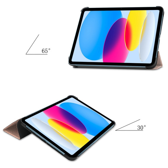 Husă pentru iPad 10.9 2022 10 Gen, Smartcase cu spațiu pentru stylus, roz