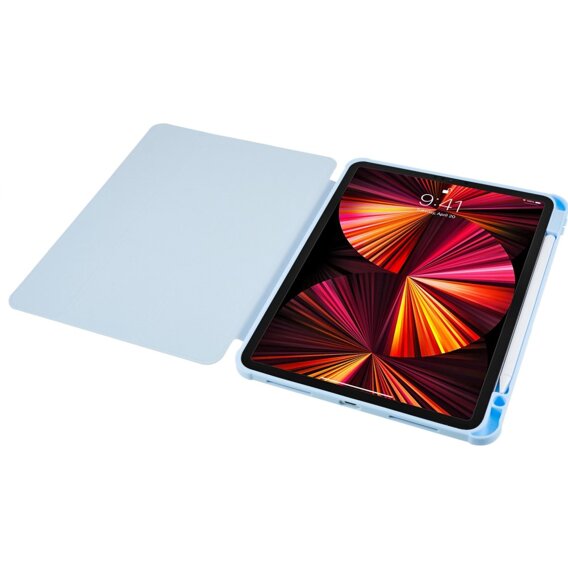 Husă pentru iPad Pro 11 2022 / 2021 / 2020 / 2018, Smartcase Hybrid, cu spațiu pentru stylus, albastru