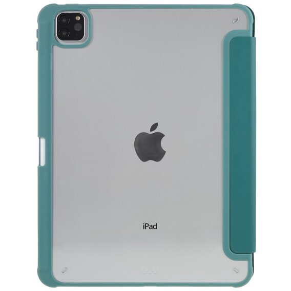 Husă pentru iPad Pro 11 2022 / 2021 / 2020 / 2018, Smartcase Hybrid, cu spațiu pentru stylus, verde închis