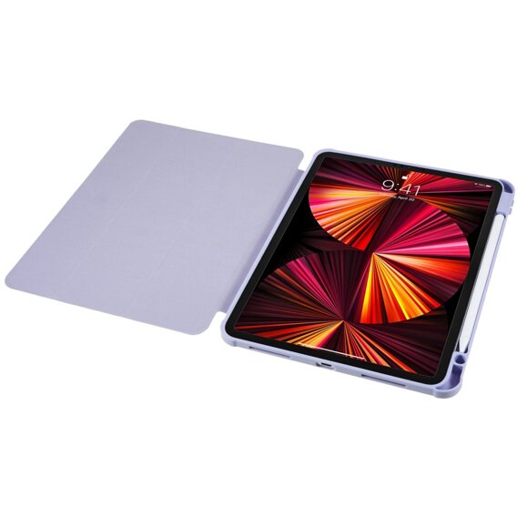 Husă pentru iPad Pro 11 2022 / 2021 / 2020 / 2018, Smartcase Hybrid, cu spațiu pentru stylus, violet