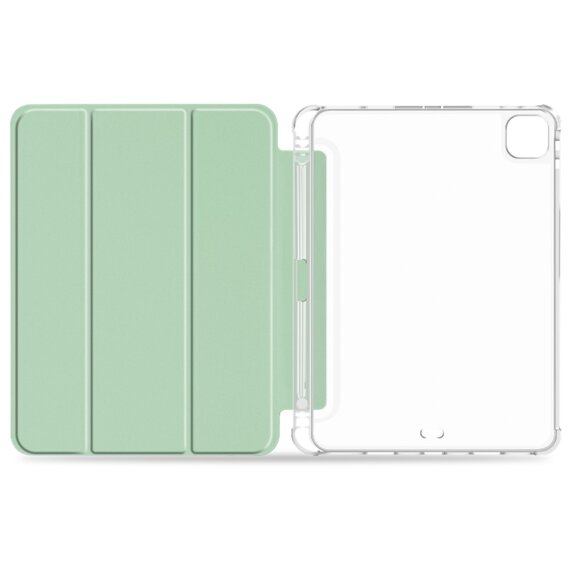 Husă pentru iPad Pro 11 2022 / 2021 / 2020, Smartcase Hybrid, cu spațiu pentru stylus, verde deschis