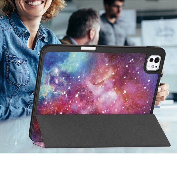 Husă pentru iPad Pro 11 2024, Smartcase, galaxy