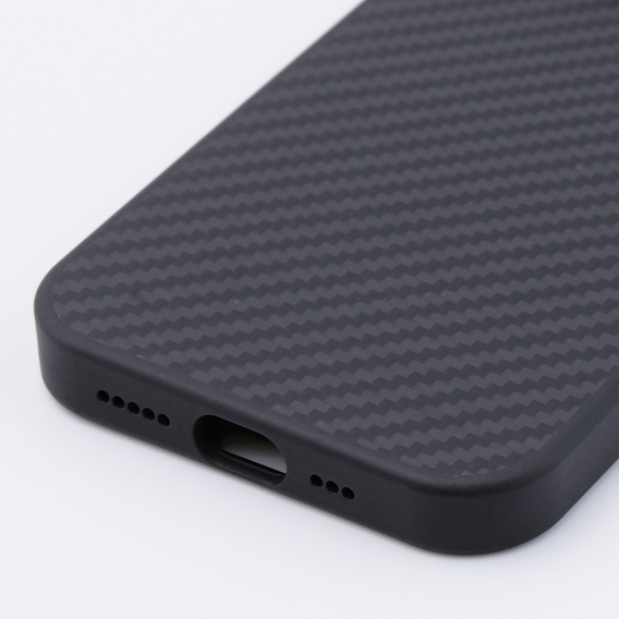 Husă pentru iPhone 15 Pro, Aramid Fiber Cover, negru