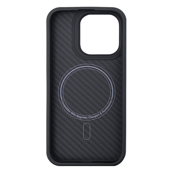 Husă pentru iPhone 15 Pro, Aramid Fiber Cover, negru