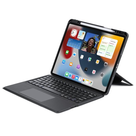 Husă pentru tastatură pentru Apple iPad Air 13" 6 gen. 2024 / iPad Pro 12.9 2020 / 2021 / 2022, Dux Ducis DK Series, negru