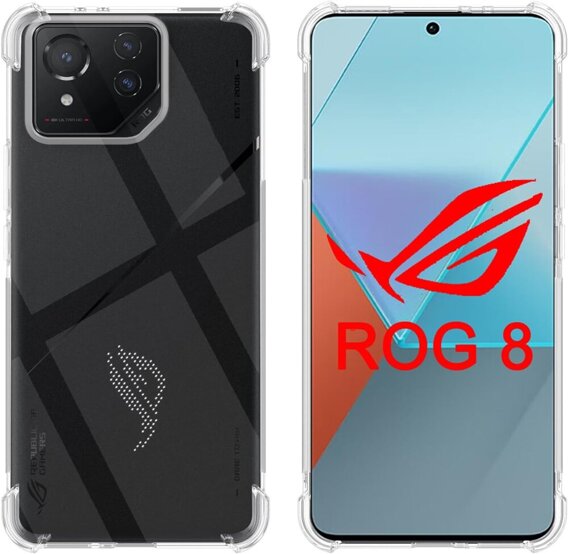 Huse pentru ASUS ROG Phone 8 Pro, Dropproof, transparentă