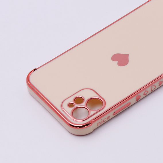 Huse pentru Apple iPhone 11, Electro heart, roz rose gold