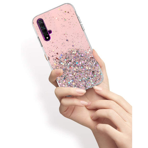 Huse pentru Huawei Nova 5T/Honor 20, Glittery, roz