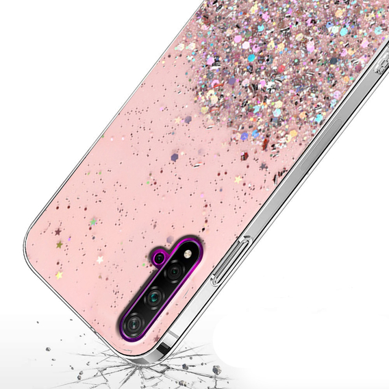 Huse pentru Huawei Nova 5T/Honor 20, Glittery, roz