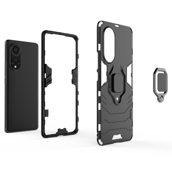 Huse pentru Huawei Nova 9, Kickstand Ring, negru