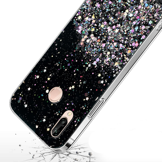 Huse pentru Huawei P20 Lite, Glittery, negru