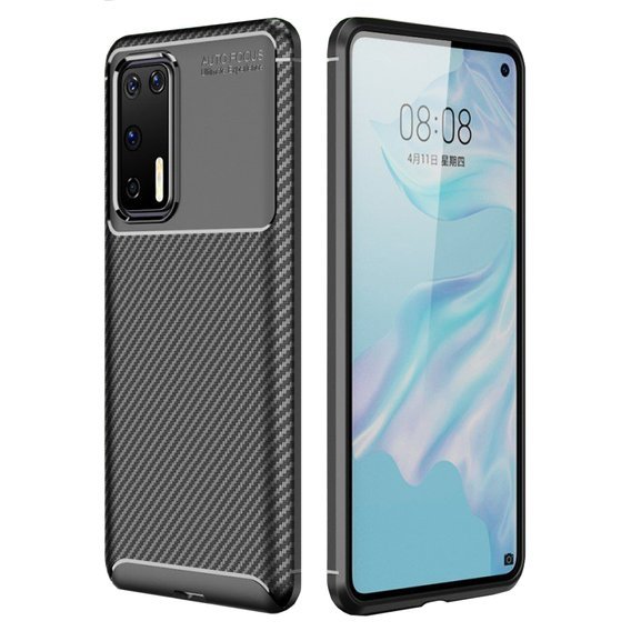 Huse pentru Huawei P40, Carbon Gel, negru