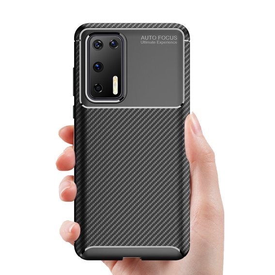 Huse pentru Huawei P40, Carbon Gel, negru