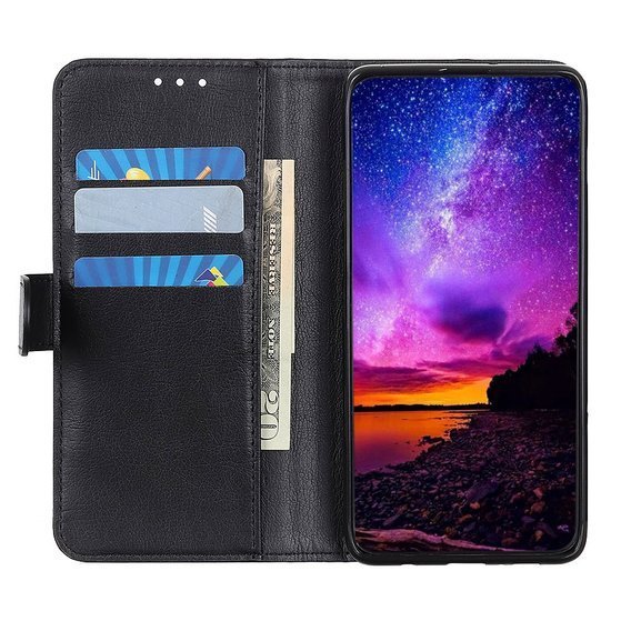 Huse pentru Huawei P40 Lite E, Wallet Litchi Leather, negru