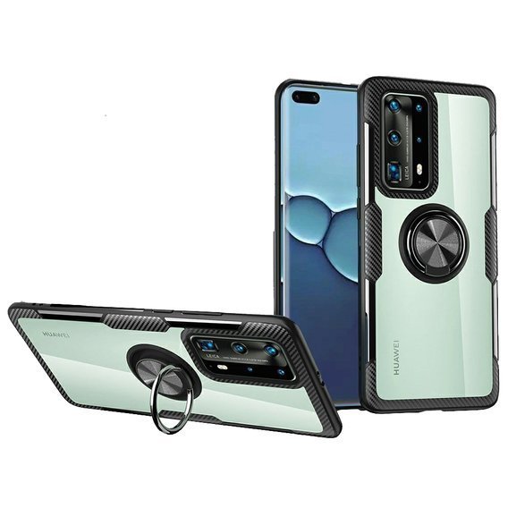 Huse pentru Huawei P40 Pro, Clear Ring, negru