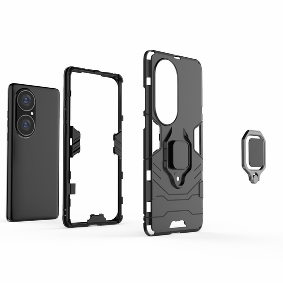 Huse pentru Huawei P50 Pro, Kickstand Ring, negru