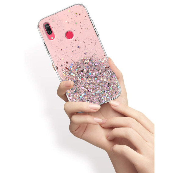 Huse pentru Huawei Y7 2019, Glittery, roz