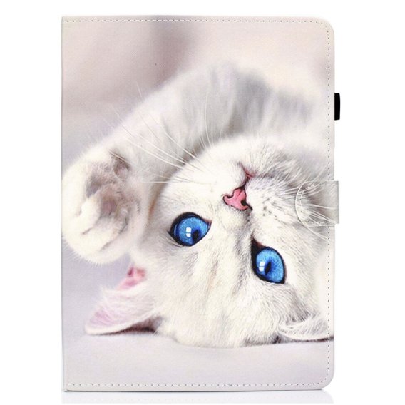 Huse pentru Lenovo Tab M10 Plus 10.6 Gen 3 125F/128F, Stand Case Card Slot, white cat