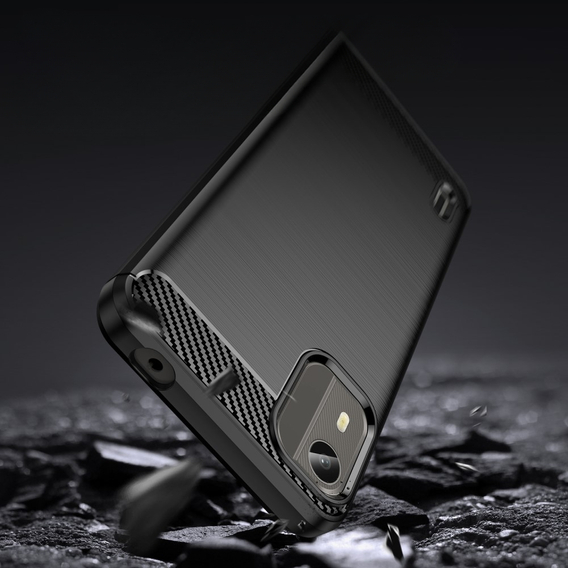 Huse pentru Nokia C12, Carbon, negru