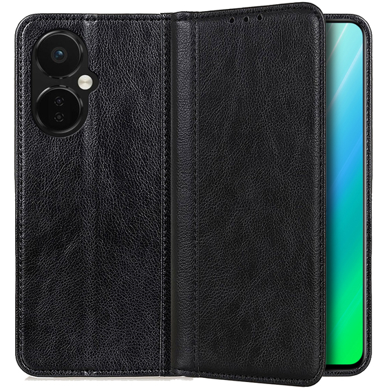 Huse pentru OnePlus Nord CE 3 Lite, Wallet Litchi Leather, negru