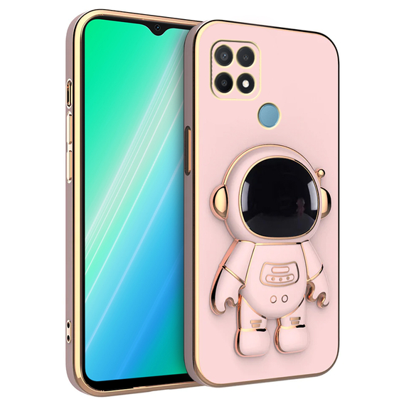 Huse pentru Oppo A15/A15S, Astronaut, roz