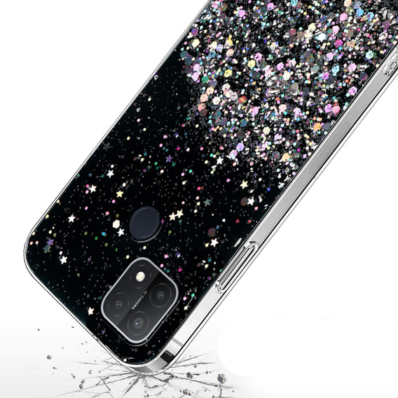 Huse pentru Oppo A15 / A15s, Glittery, negru