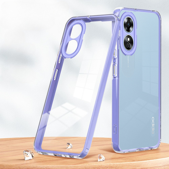 Huse pentru Oppo A17, Fusion Hybrid, transparent / violet