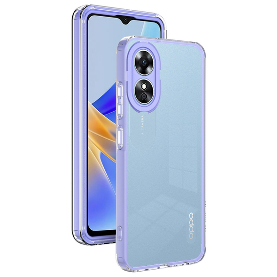 Huse pentru Oppo A17, Fusion Hybrid, transparent / violet