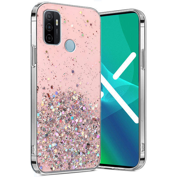 Huse pentru Oppo A53 2020, Glittery, roz