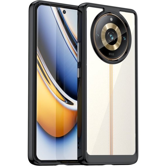 Huse pentru Realme 11 Pro 5G / 11 Pro+ 5G, Fusion Hybrid, transparent / negru