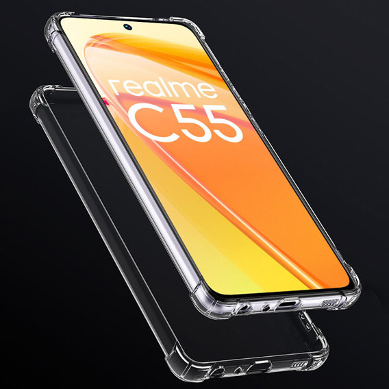 Huse pentru Realme C55, Dropproof, transparentă