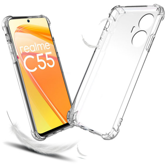 Huse pentru Realme C55, Dropproof, transparentă