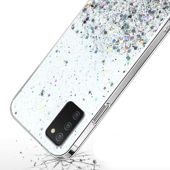 Huse pentru Samsung Galaxy A03s, Glittery, transparentă