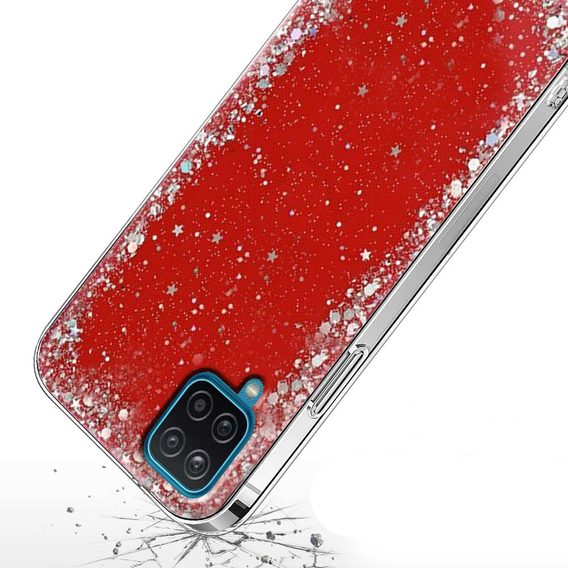 Huse pentru Samsung Galaxy A12 / M12 / A12 2021, Glittery, roșu