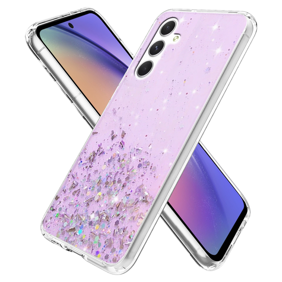 Huse pentru Samsung Galaxy A54 5G, Glittery, violet