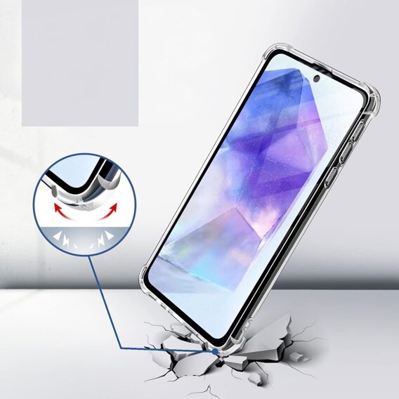 Huse pentru Samsung Galaxy M55 5G, Dropproof, transparentă