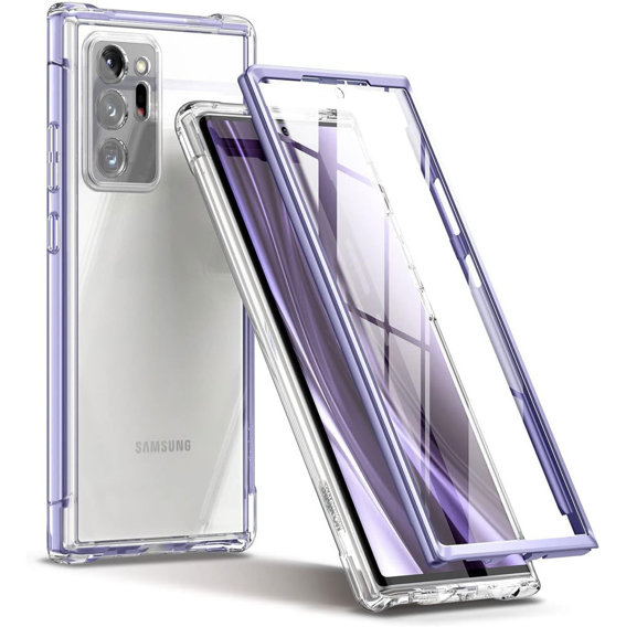 Huse pentru Samsung Galaxy Note 20 Ultra, Suritch Full Body, transparent / violet